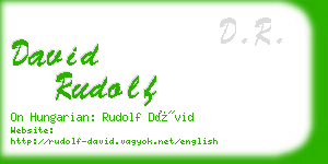 david rudolf business card